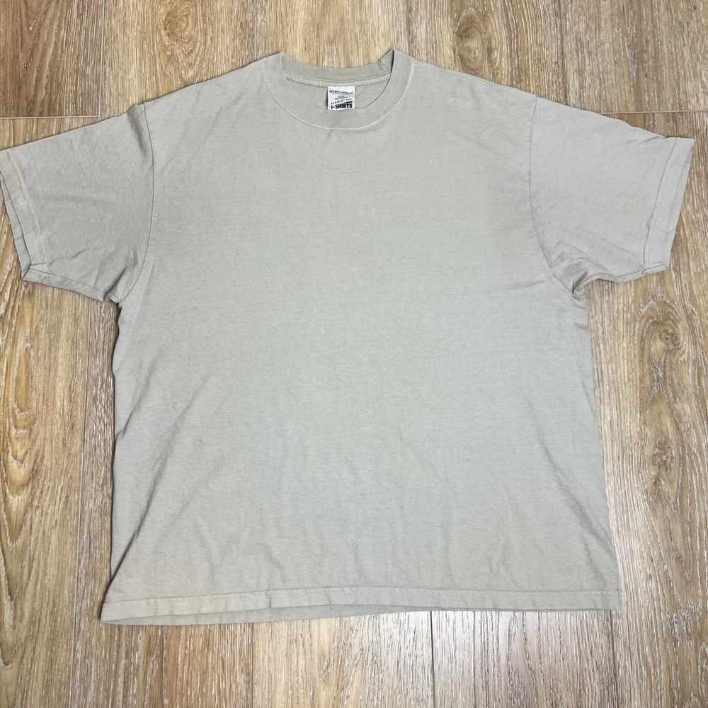 Shaka Wear‎ T Shirt XL Heavyweight Cotton Garment Dye Tan Streetwear Mens